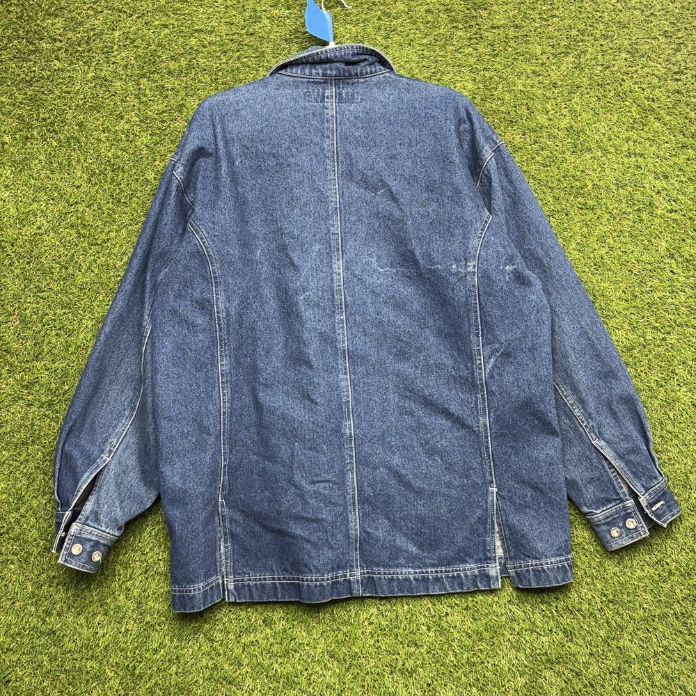 Vintage Boxx Jean Jacket Mens Large Chore Coat Medium Wash Workwear Made in USA - Picture 11 of 12
